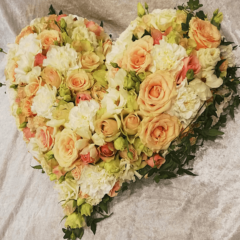 Dekoratørens blomsterhjerte,  medium.
